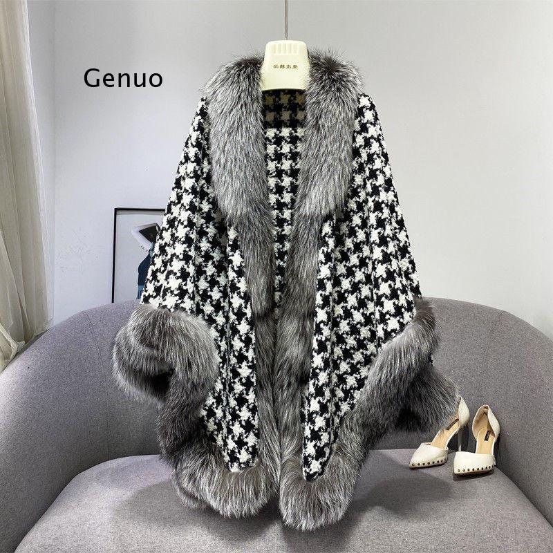 Lumignon original ♡ Houndstooth fur knit Lumignon original ♥ pink × black houndstooth pocket fur op