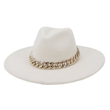 Load image into Gallery viewer, Polished Colorful Thick Chain Banded Sophisticated Unisex Fedoras