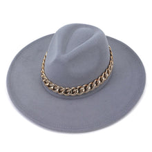 Load image into Gallery viewer, Polished Colorful Thick Chain Banded Sophisticated Unisex Fedoras
