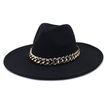 Load image into Gallery viewer, Polished Colorful Thick Chain Banded Sophisticated Unisex Fedoras