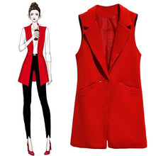Load image into Gallery viewer, Vintage Professional Fashion Long Vest Blazers
