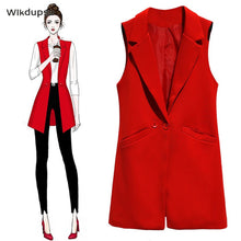 Load image into Gallery viewer, Vintage Professional Fashion Long Vest Blazers
