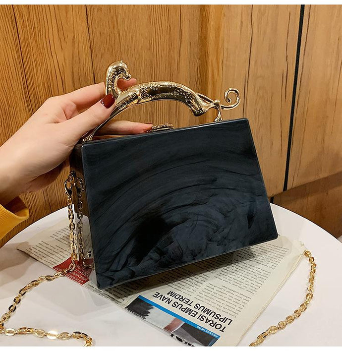Luxury Acrylic Designer Small Chain Crossbody Bag
