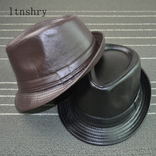Load image into Gallery viewer, British Style Faux Leather Hat
