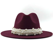 Load image into Gallery viewer, Brilliant Beaded-Band Panama Jazz Fedora
