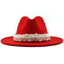 Load image into Gallery viewer, Brilliant Beaded-Band Panama Jazz Fedora
