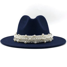 Load image into Gallery viewer, Brilliant Beaded-Band Panama Jazz Fedora
