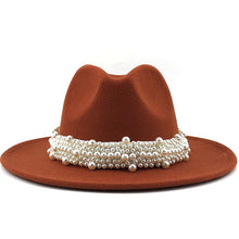 Load image into Gallery viewer, Brilliant Beaded-Band Panama Jazz Fedora
