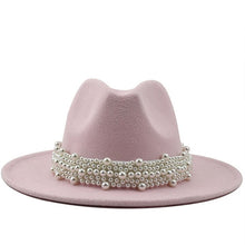 Load image into Gallery viewer, Brilliant Beaded-Band Panama Jazz Fedora
