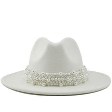 Load image into Gallery viewer, Brilliant Beaded-Band Panama Jazz Fedora
