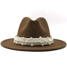 Load image into Gallery viewer, Brilliant Beaded-Band Panama Jazz Fedora
