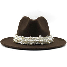 Load image into Gallery viewer, Brilliant Beaded-Band Panama Jazz Fedora
