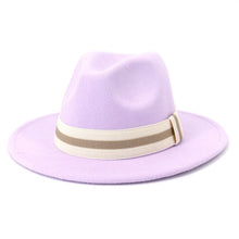 Load image into Gallery viewer, Polished Wide Brim Classic Banded Fedora
