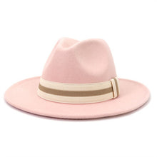 Load image into Gallery viewer, Polished Wide Brim Classic Banded Fedora
