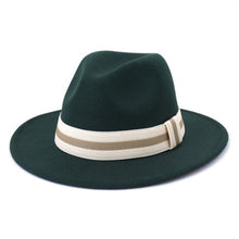 Load image into Gallery viewer, Polished Wide Brim Classic Banded Fedora
