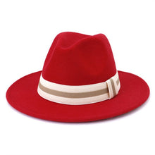 Load image into Gallery viewer, Polished Wide Brim Classic Banded Fedora
