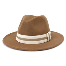 Load image into Gallery viewer, Polished Wide Brim Classic Banded Fedora

