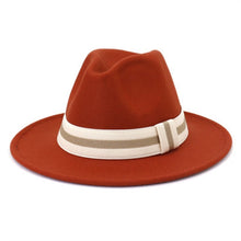 Load image into Gallery viewer, Polished Wide Brim Classic Banded Fedora
