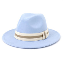 Load image into Gallery viewer, Polished Wide Brim Classic Banded Fedora
