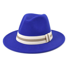 Load image into Gallery viewer, Polished Wide Brim Classic Banded Fedora
