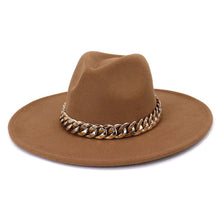 Load image into Gallery viewer, Polished Colorful Thick Chain Banded Sophisticated Unisex Fedoras
