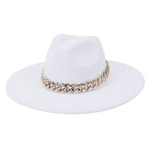 Load image into Gallery viewer, Polished Colorful Thick Chain Banded Sophisticated Unisex Fedoras
