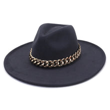 Load image into Gallery viewer, Polished Colorful Thick Chain Banded Sophisticated Unisex Fedoras
