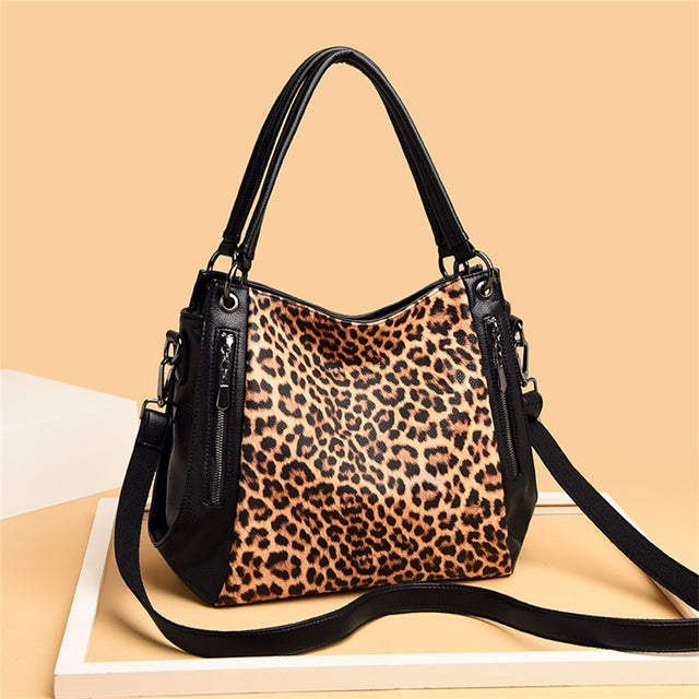 Luxury Designer Leopard Print Handbag